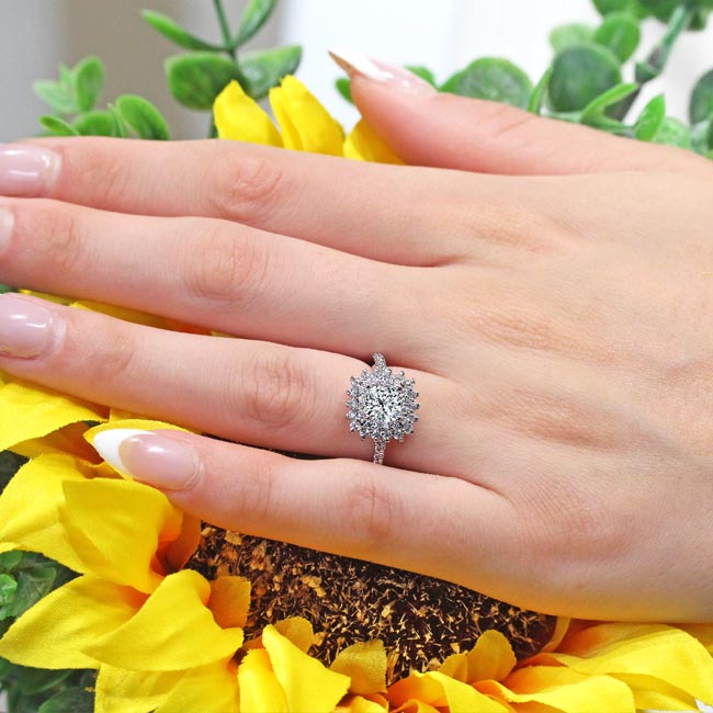 Starburst Moissanite Engagement Ring Image 3