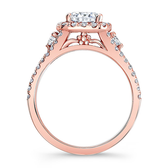 Rose Gold 1.5 Carat Cushion Cut Moissanite Ring Image 2