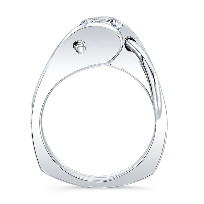 Solitaire Channel Set Moissanite Ring Image 2