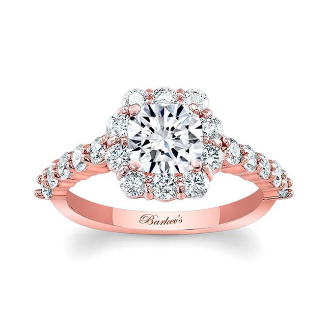 Rose Gold 1 Carat Diamond Halo Ring