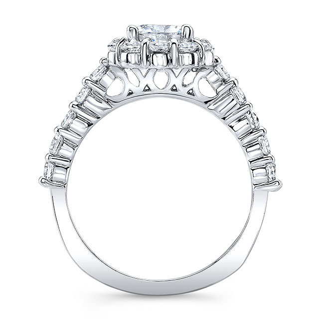 1 Carat Diamond Halo Ring Image 2