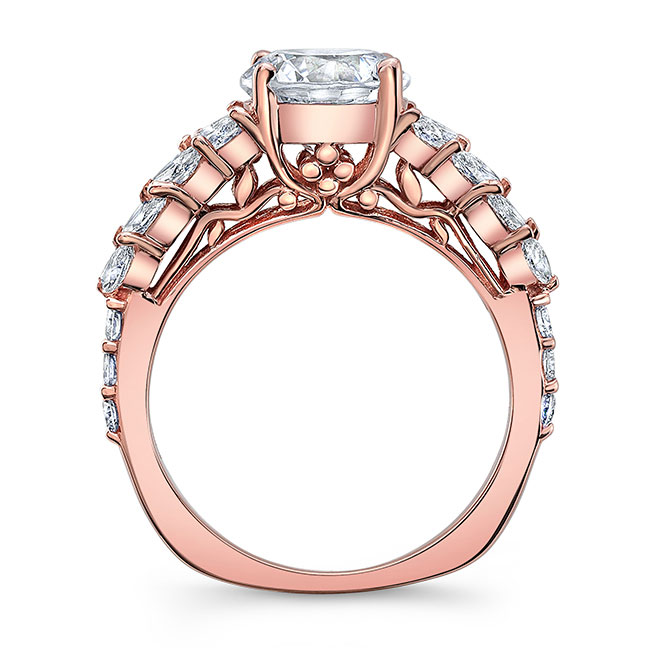 Rose Gold 2 Carat Round Engagement Ring Image 2