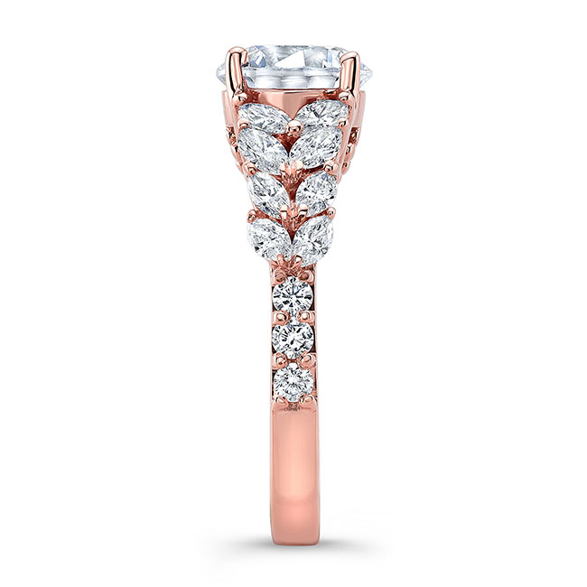 Rose Gold 2 Carat Round Engagement Ring Image 3