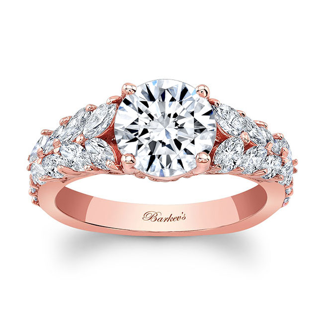 Rose Gold 2 Carat Round Engagement Ring