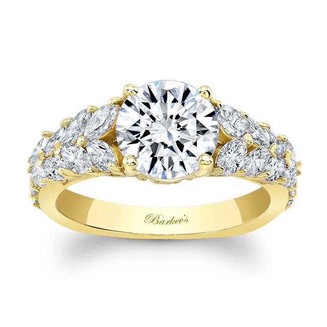 Yellow Gold 2 Carat Round Engagement Ring