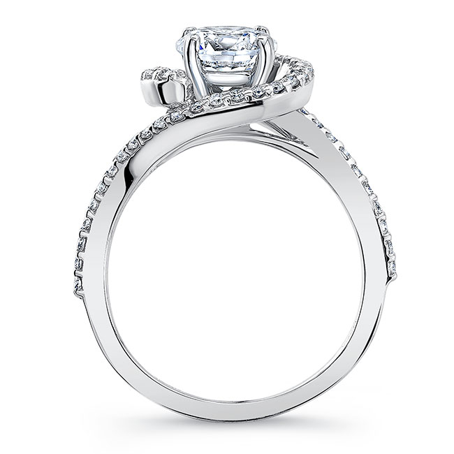 Half Halo Moissanite Engagement Ring Image 2