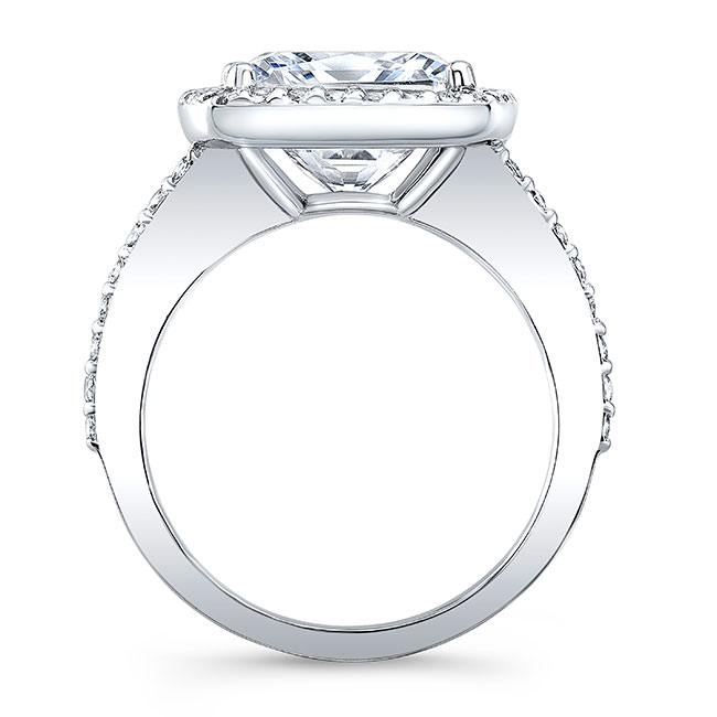 5 Carat Cushion Cut Diamond Halo Ring Image 2