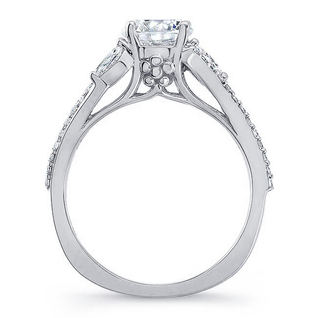 Curved Split Shank Moissanite Ring Image 2