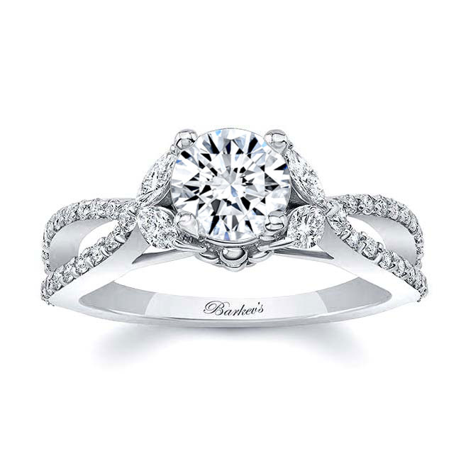 Moissanite Leaf Ring