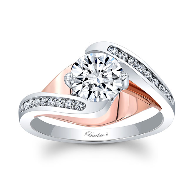 Split Shank Cathedral Moissanite Engagement Ring