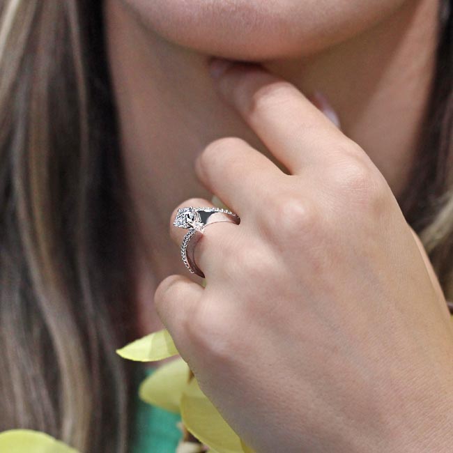 Modern Bypass Engagement Ring Image 8