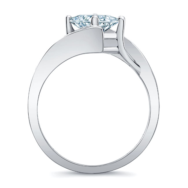 Unique Princess Cut Moissanite Ring Image 2