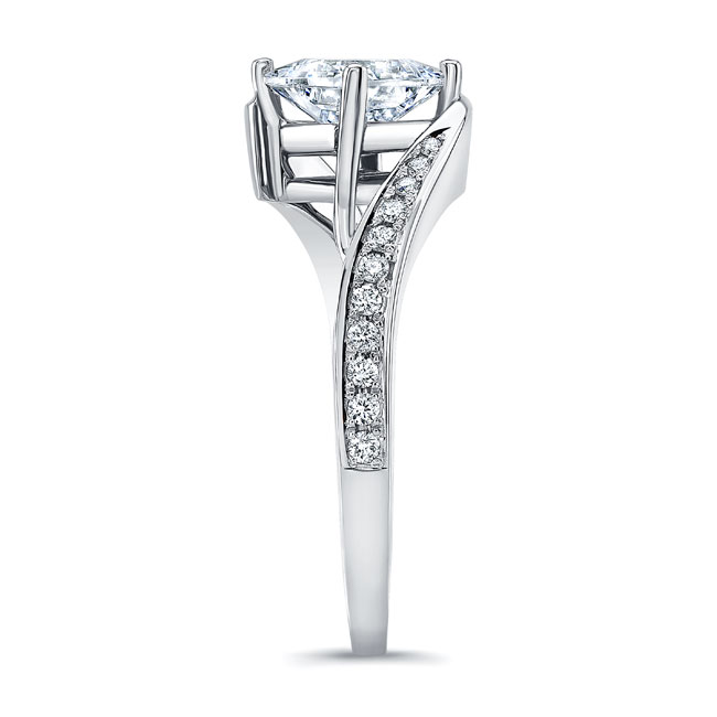 Unique Princess Cut Moissanite Ring Image 3