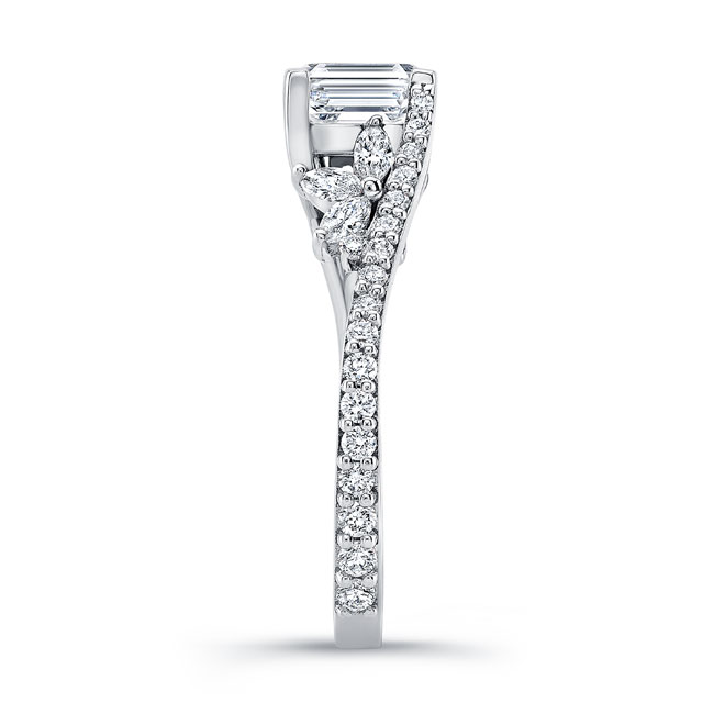 1 Carat Emerald Cut Diamond Ring Image 3