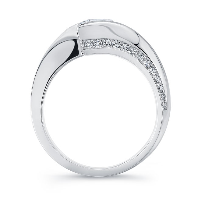 Moissanite Bypass Diamond Ring Image 2