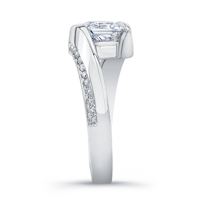 Moissanite Bypass Diamond Ring Image 3