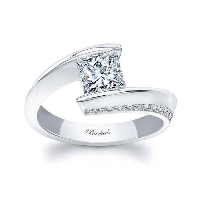 Moissanite Bypass Diamond Ring