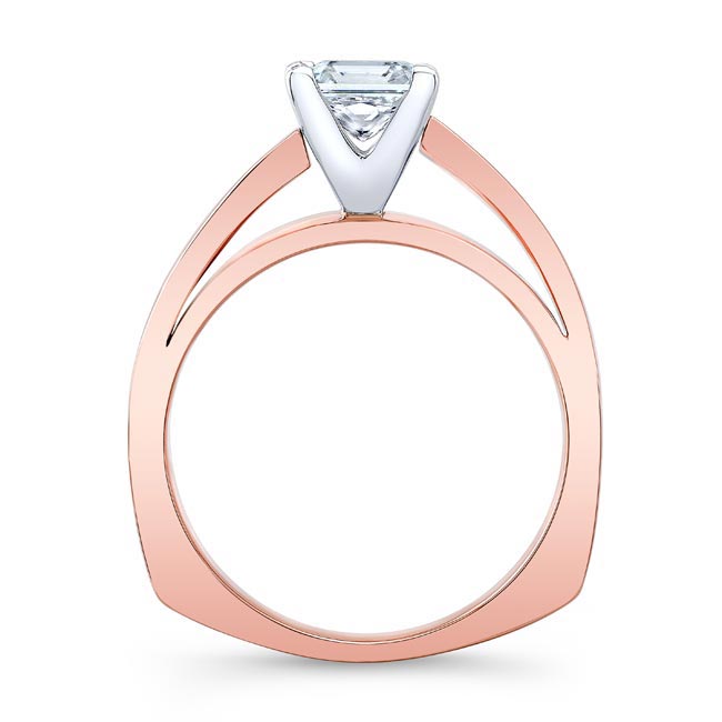 Rose Gold 1 Carat Asscher Solitaire Image 2