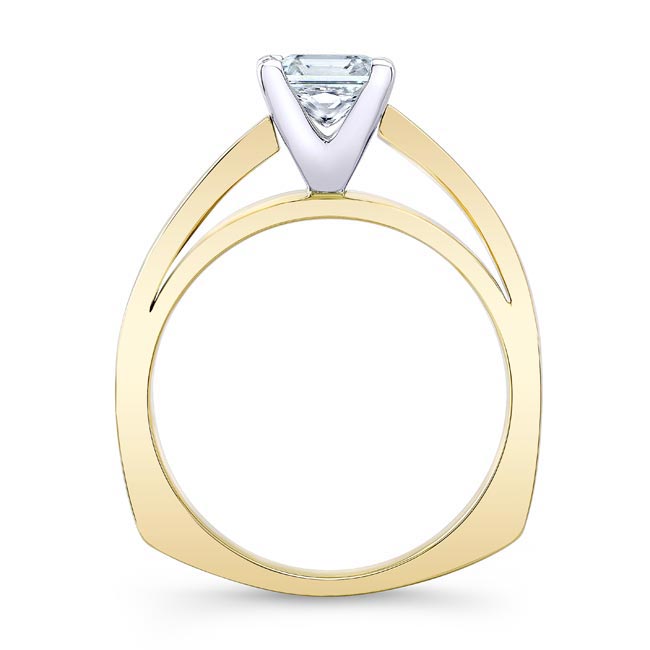 Yellow Gold 1 Carat Asscher Solitaire Image 2