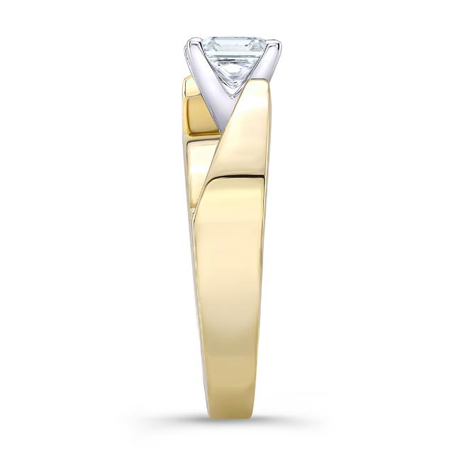 Yellow Gold 1 Carat Asscher Solitaire Image 3