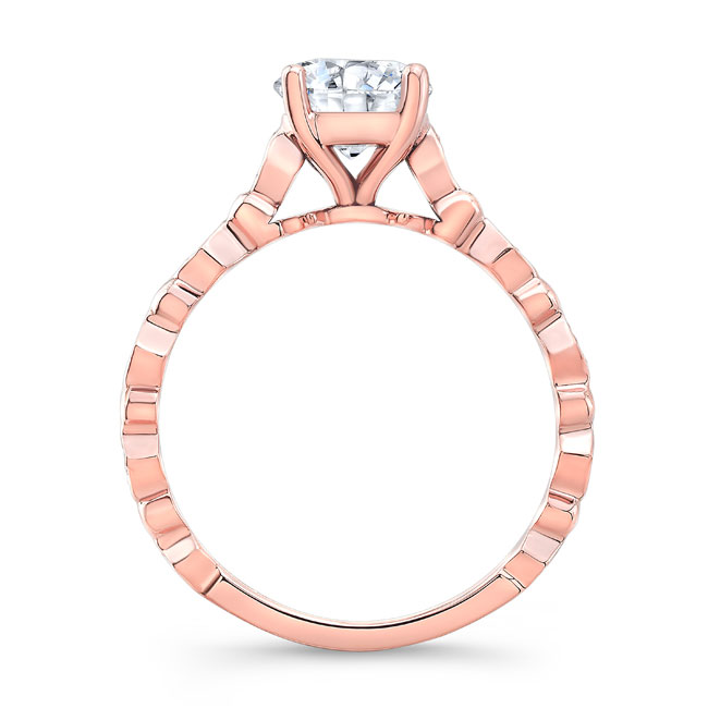 Rose Gold Art Deco Diamond Engagement Ring Image 2