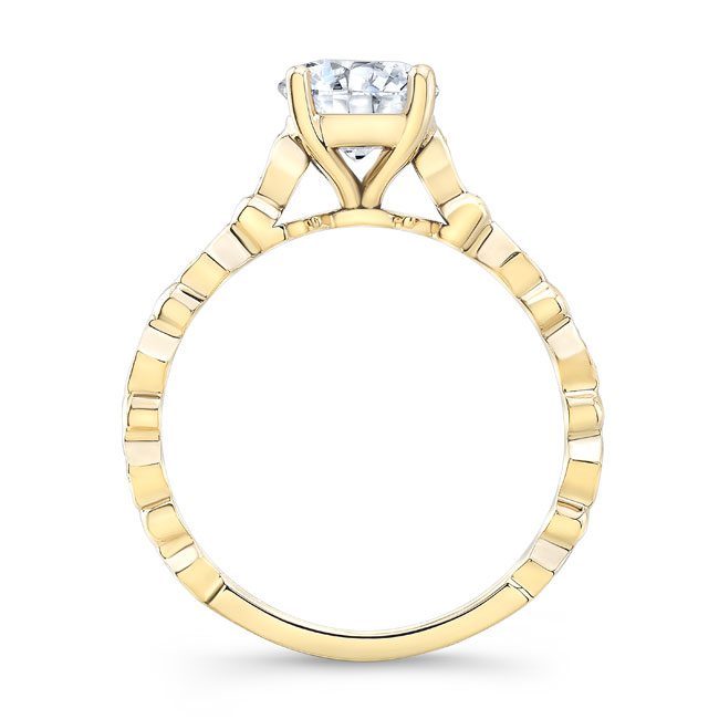 Yellow Gold Art Deco Diamond Engagement Ring Image 2