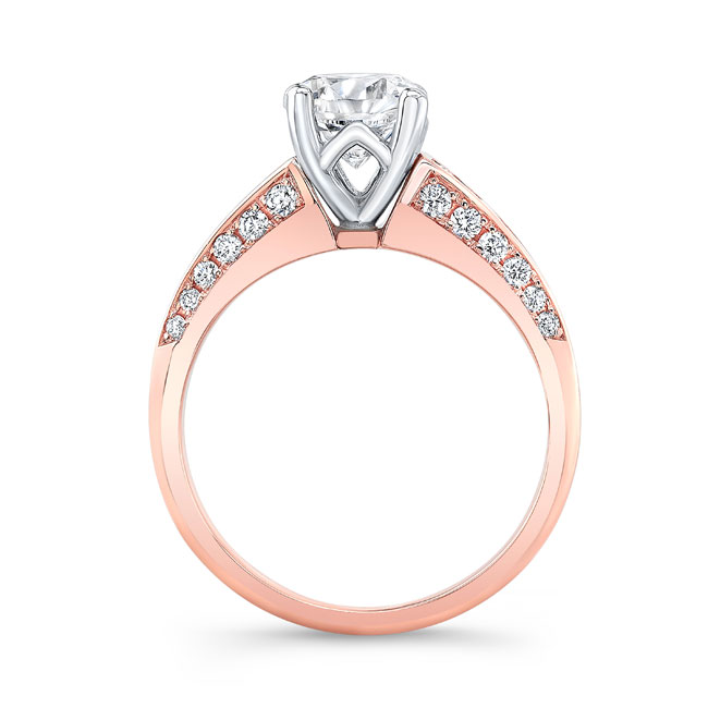 Rose Gold Moissanite Channel Set Ring Image 2