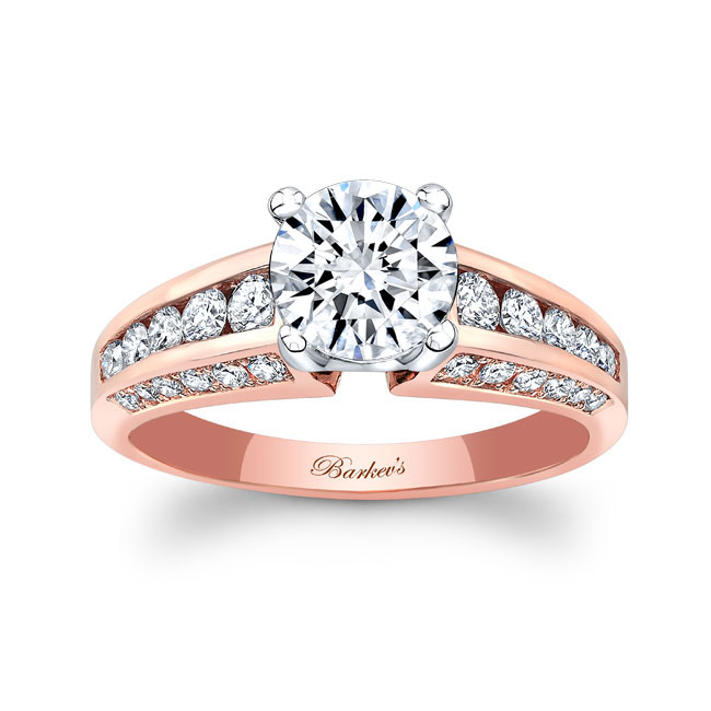 Rose Gold Moissanite Channel Set Ring