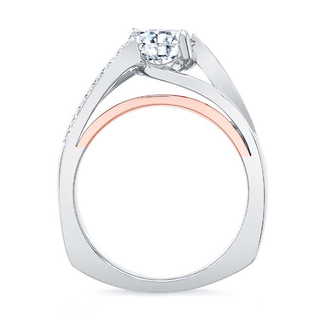 White Rose Gold Pave Diamond Ring Image 2