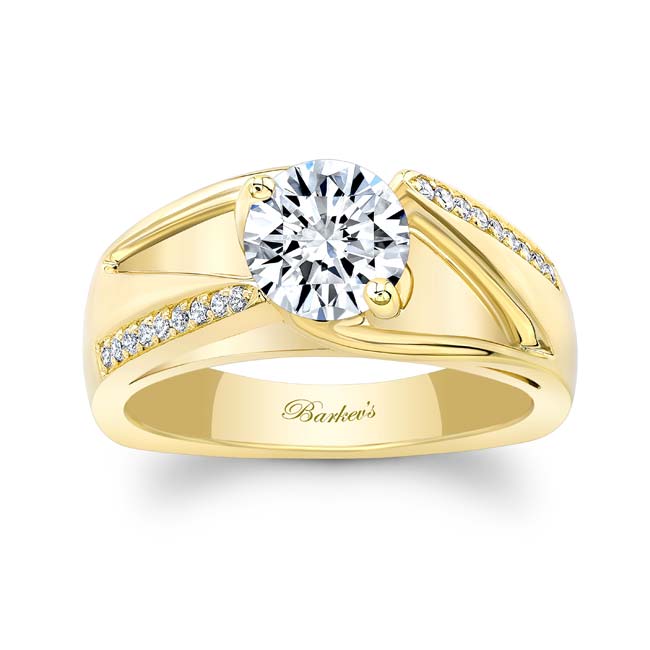 Yellow Gold Pave Diamond Ring