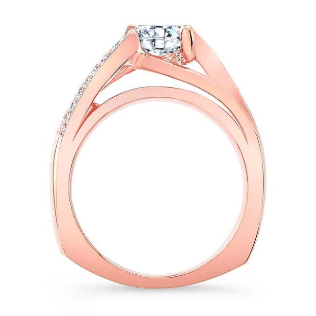 Rose Gold 3 Row Lab Grown Diamond Ring Image 2