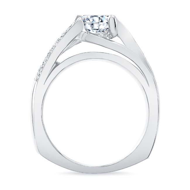 White Gold 3 Row Diamond Ring Image 2