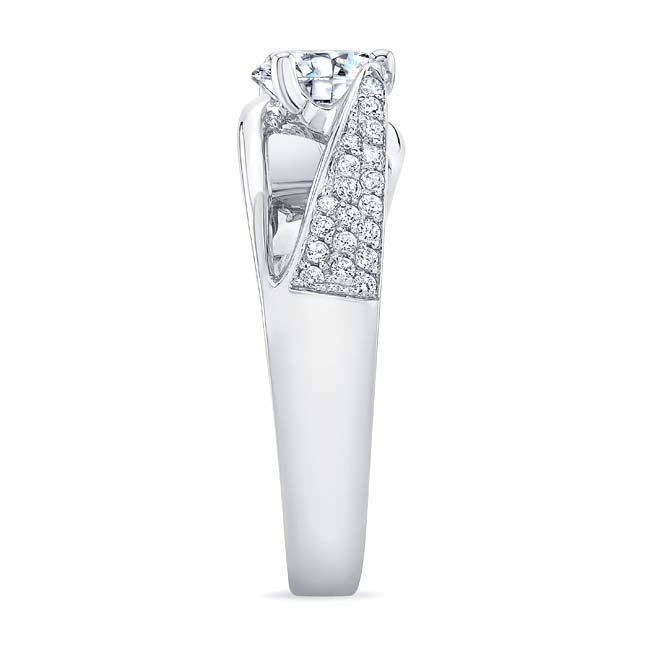 White Gold 3 Row Diamond Ring Image 3