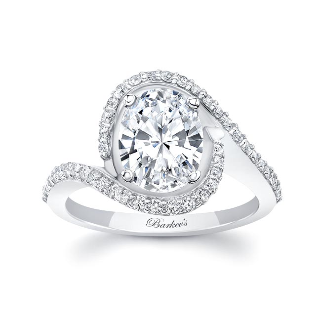 2 Carat Oval Moissanite Ring