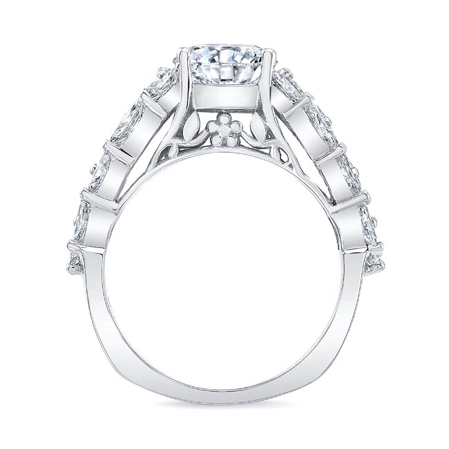 Three Row Radiant Cut Diamond Ring Image 2