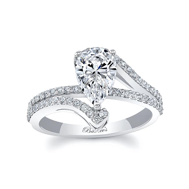 Split Shank Pear Engagement Ring