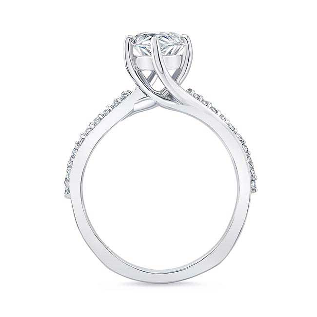 Marquise Moissanite Engagement Ring With Twisted Band Image 2