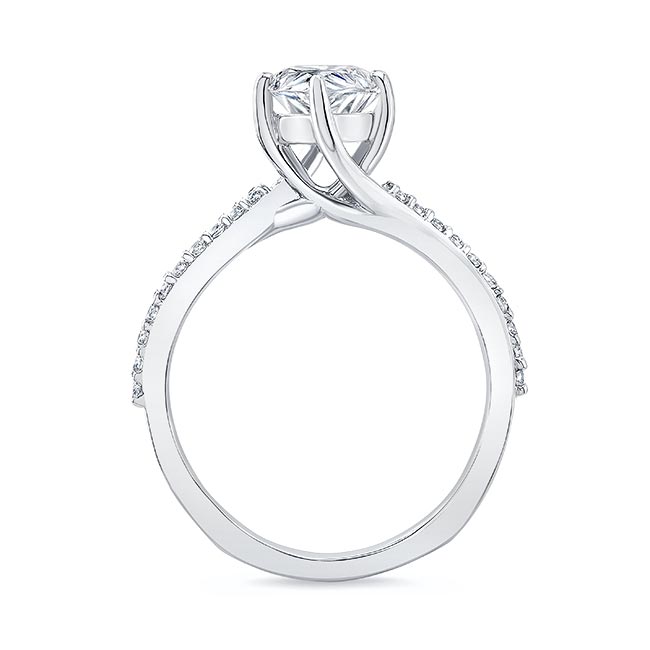 Pear Shaped Engagement Ring With Twisted Band Image 2