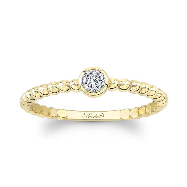 Yellow Gold Minimalist Promise Ring