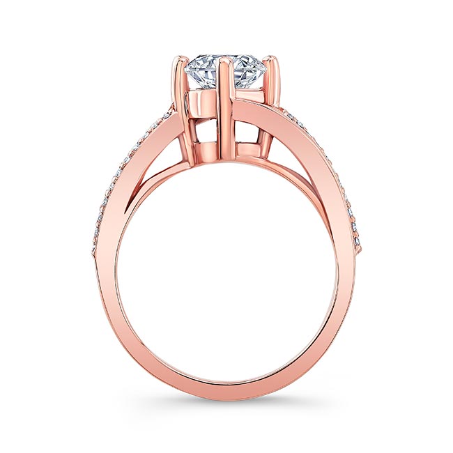 Rose Gold Split Shank Engagement Ring Image 2