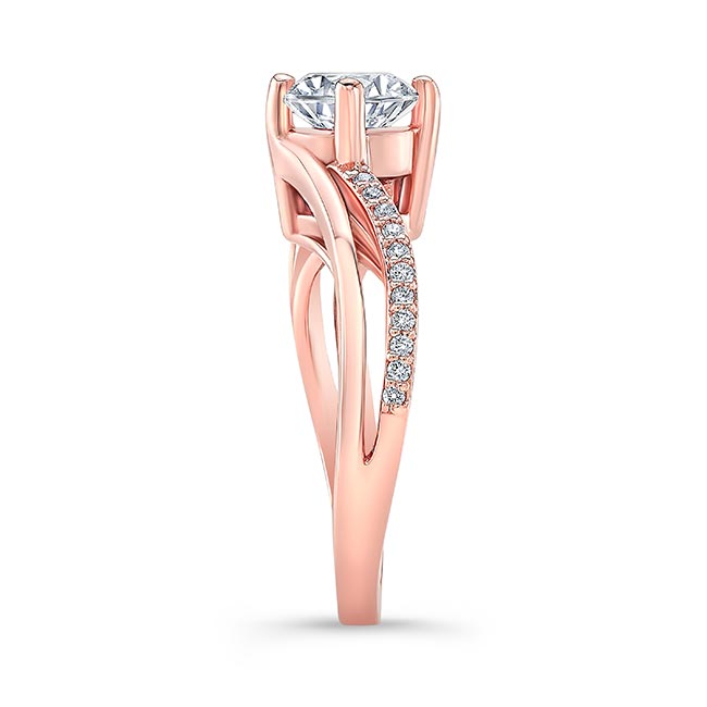 Rose Gold Split Shank Engagement Ring Image 3