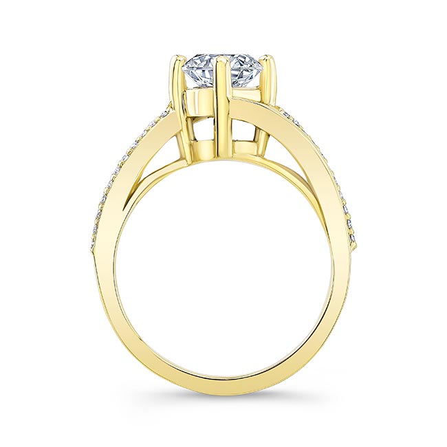 Yellow Gold Split Shank Engagement Ring Image 2