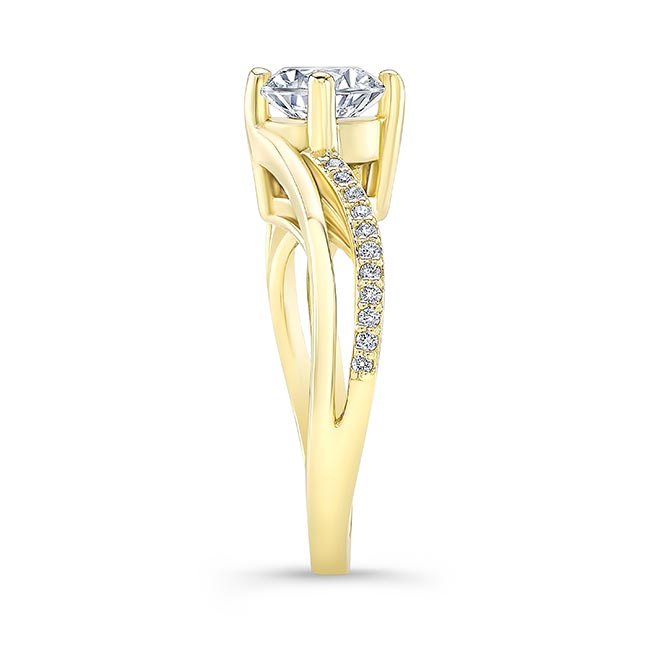 Yellow Gold Split Shank Engagement Ring Image 3