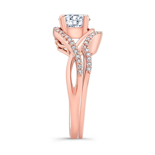 Rose Gold Criss Cross Ring Set Image 3