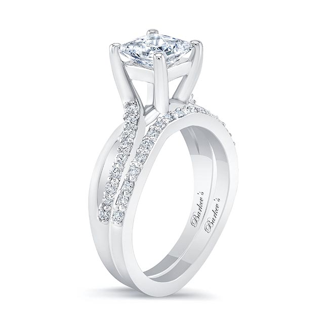 Princess Cut Moissanite Ring Set Image 2