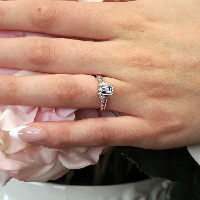 Emerald Cut Diamond Ring Image 5