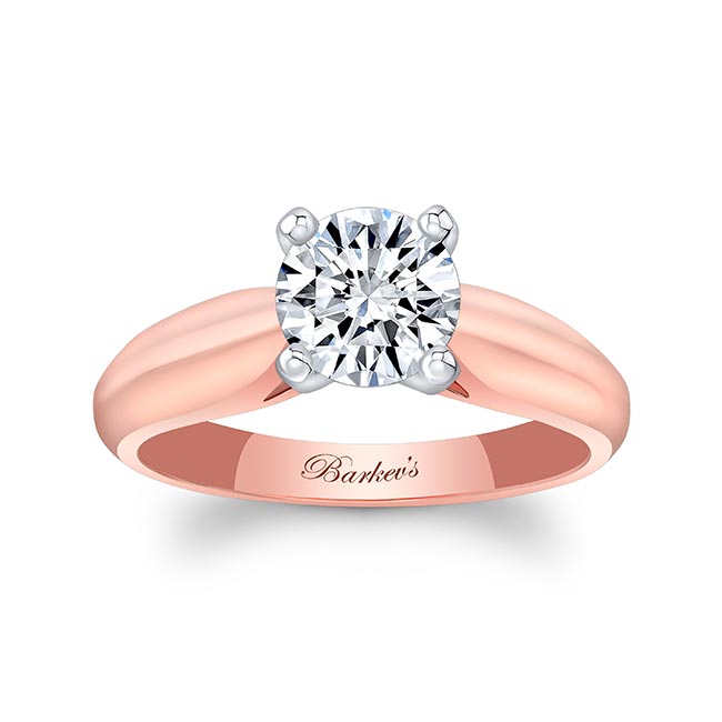 Rose Gold 1 Carat Solitaire Engagement Ring