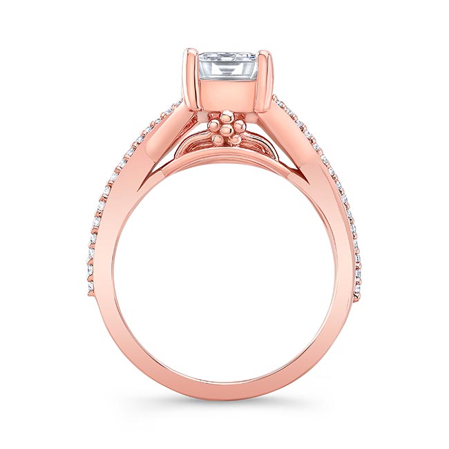 Rose Gold 2 Carat Emerald Cut Diamond Ring Image 2