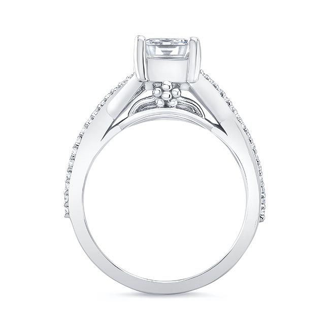 2 Carat Emerald Cut Moissanite Ring Image 2