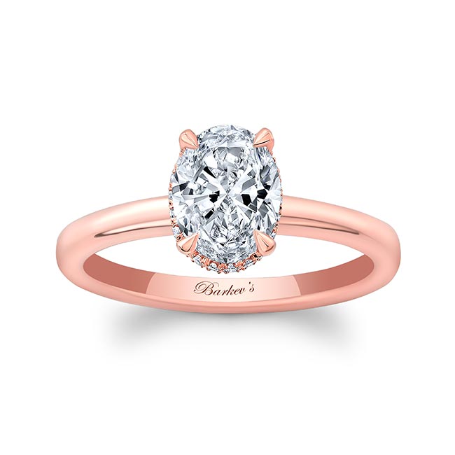 Rose Gold Lia Oval Moissanite Engagement Ring